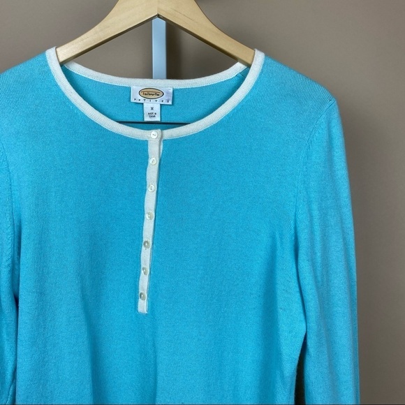 Vintage Talbots Medium Petite Pastel Lambswool Cashmere Angora Sweater Spring - Picture 6 of 8